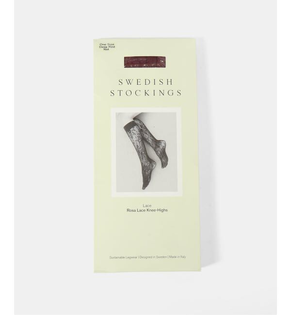journal standard L'essage「SWEDISH STOCKINGS/スウェーディッシュ ストッキング ROSA LACE KNEE HIGHS ソックス」|ソックス|ボルドー