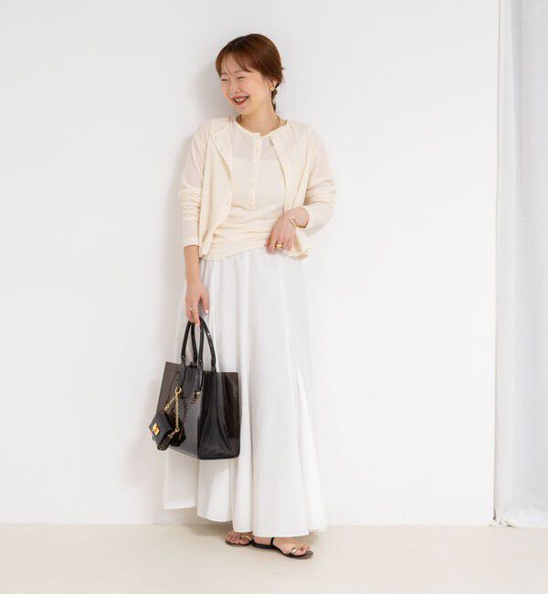 NOLLEY'S「《アンサンブル対応》シアーワッフルヘンリーノースリーブ2WAYプルオーバーカットソー」|Tシャツ・カットソー|