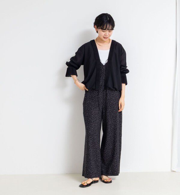 Rie Miller「ウォッシャブルシーチングプリントオールインワン」|オールインワン|