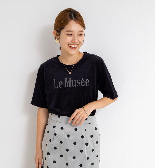 NOLLEY'S「シアートリコットベロアプリントTシャツ」|Tシャツ・カットソー|
