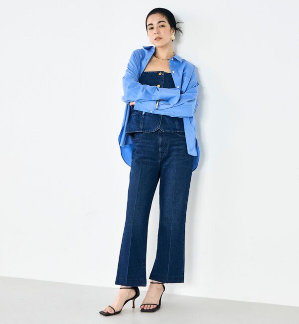 Rie Miller「【RM denim】スリットクロップドセンタープレスデニム」|デニム|