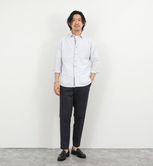 NOLLEY'S goodman「綿麻パラシュートボタン7分袖シャツ 26SS」|シャツ・ブラウス|