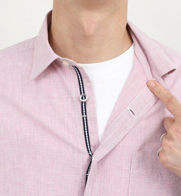 NOLLEY'S goodman「綿麻パラシュートボタン7分袖シャツ 26SS」|シャツ・ブラウス|