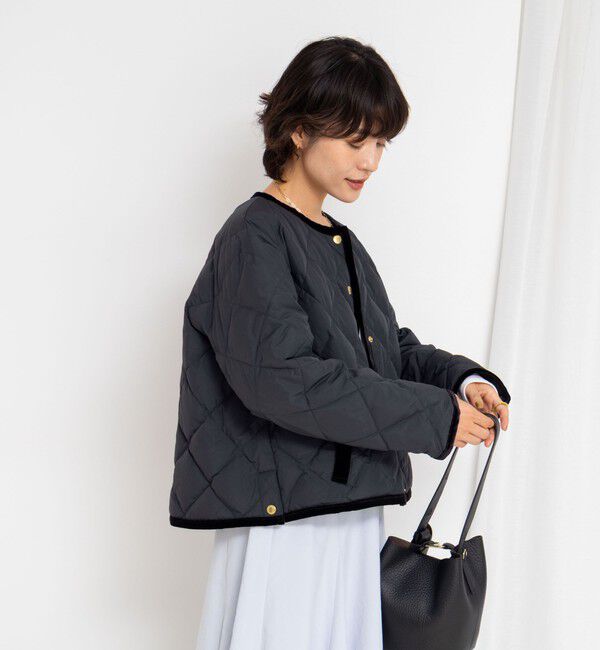 NOLLEY'S「【TAION&times;LIMONTA】別注ベロアパイピングショートダウン」|ダウン|
