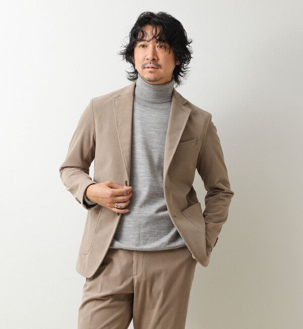 NOLLEY'S goodman「《ビジカジ/セットアップ対応》8Wトリコットコーデュロイ イージーJK 26AW」|テーラードジャケット|