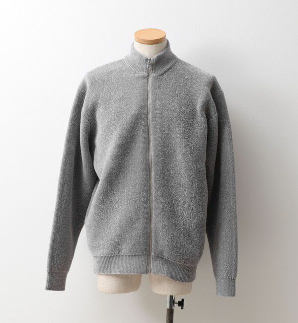 NOLLEY'S goodman「接結モールスタンドジップカーディガン 26AW」|ニット・セーター|ライトグレー