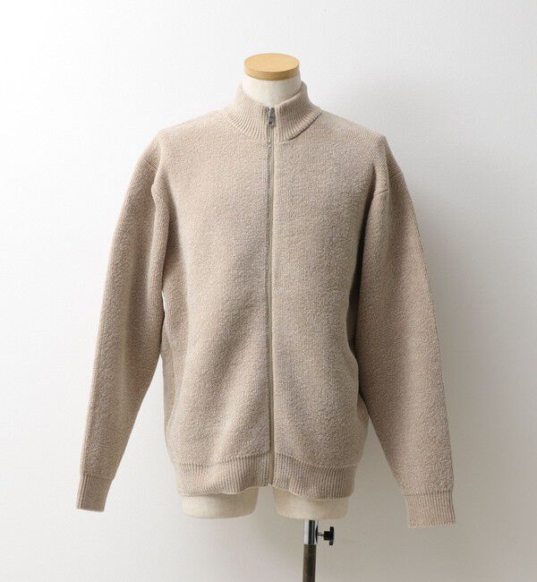NOLLEY'S goodman「接結モールスタンドジップカーディガン 26AW」|ニット・セーター|グレーベージュ