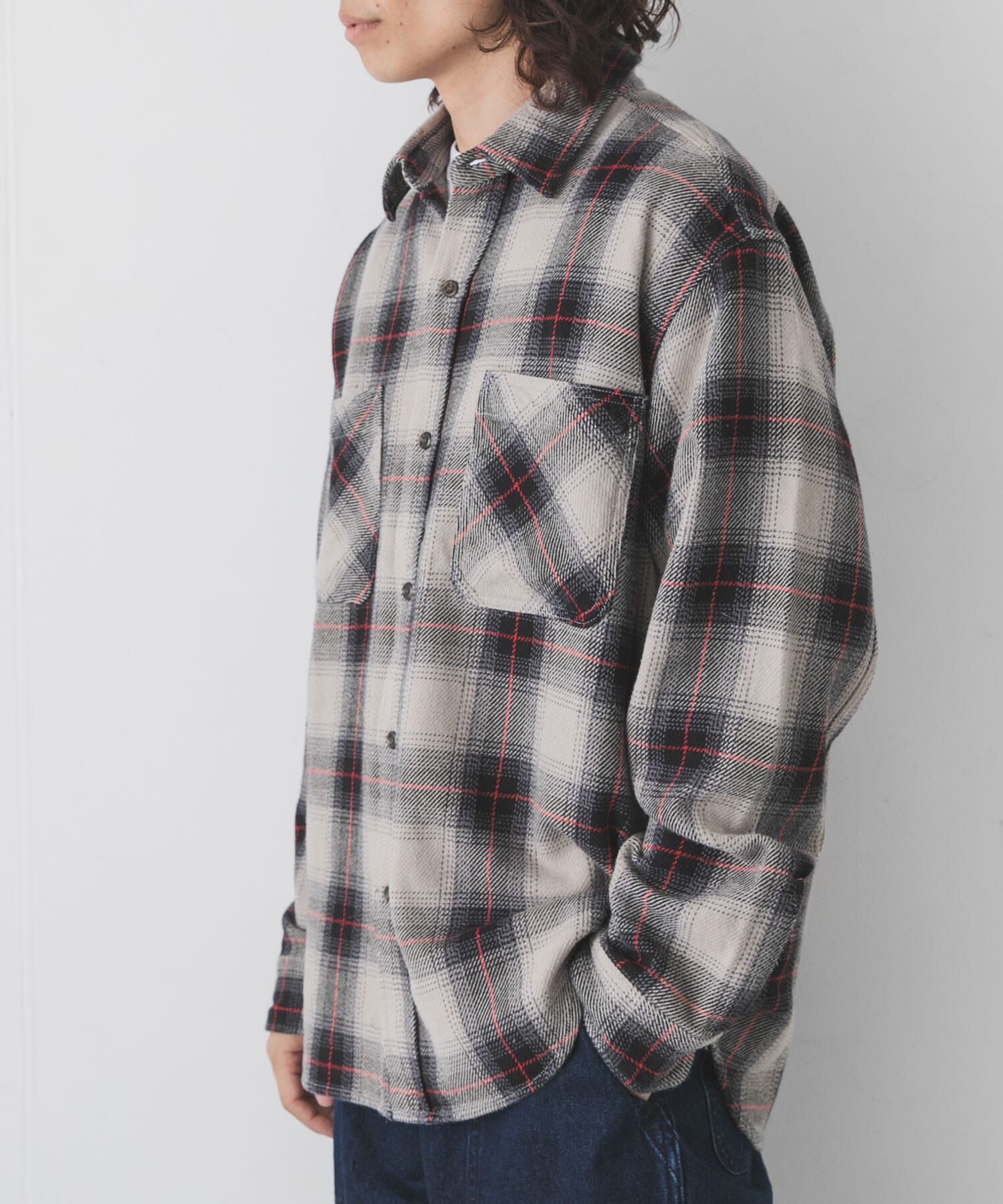 Sonny Label 「BIG MAC　CHECK DYE LONG-SLEEVE SHIRTS」|シャツ・ブラウス|