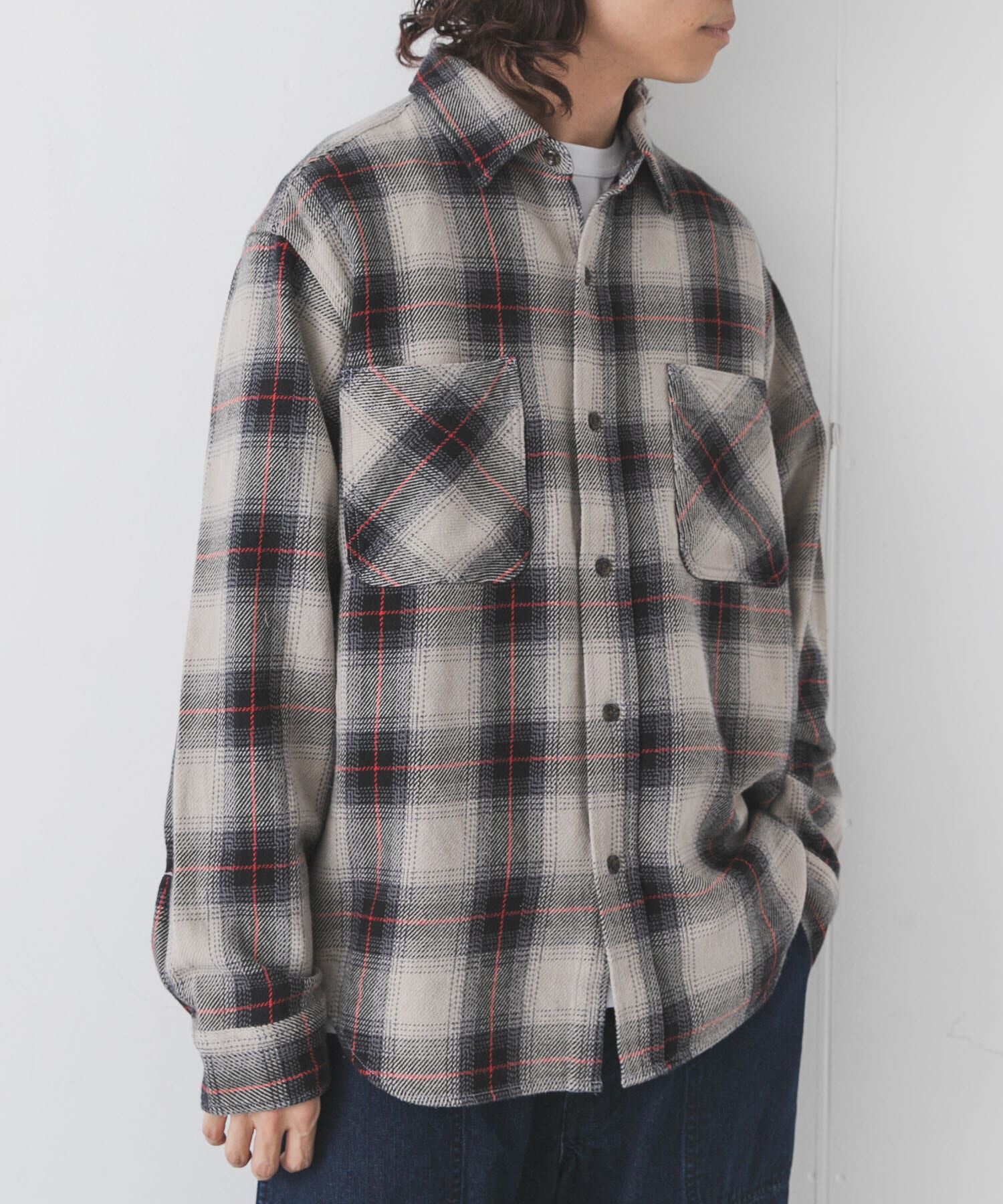 Sonny Label 「BIG MAC　CHECK DYE LONG-SLEEVE SHIRTS」|シャツ・ブラウス|