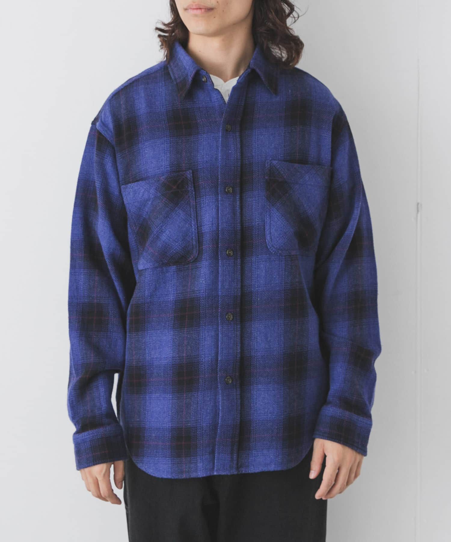 Sonny Label 「BIG MAC　CHECK DYE LONG-SLEEVE SHIRTS」|シャツ・ブラウス|