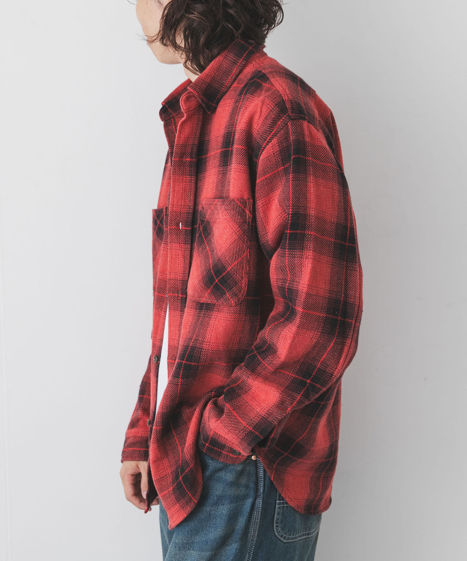 Sonny Label 「BIG MAC　CHECK DYE LONG-SLEEVE SHIRTS」|シャツ・ブラウス|