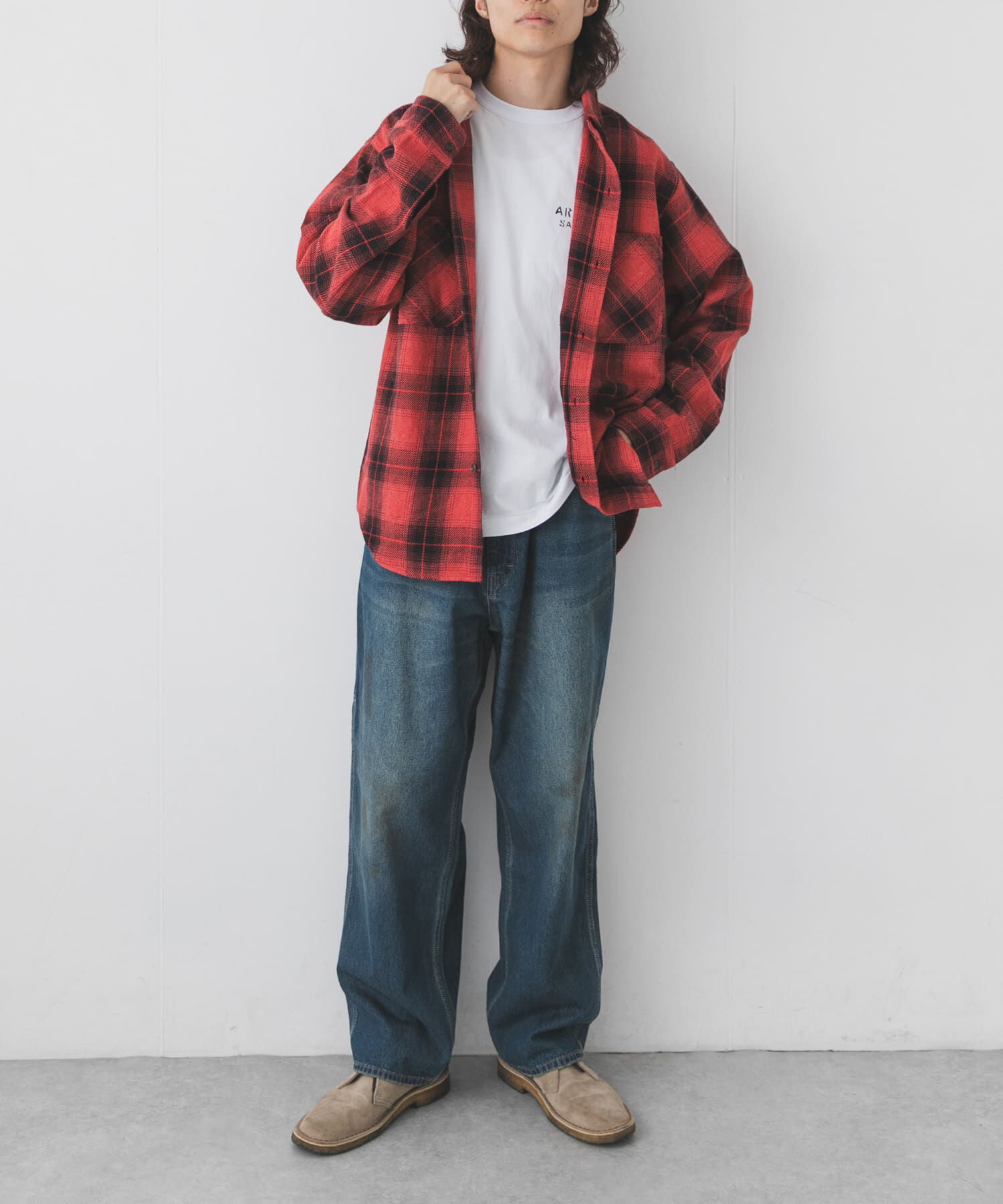Sonny Label 「BIG MAC　CHECK DYE LONG-SLEEVE SHIRTS」|シャツ・ブラウス|