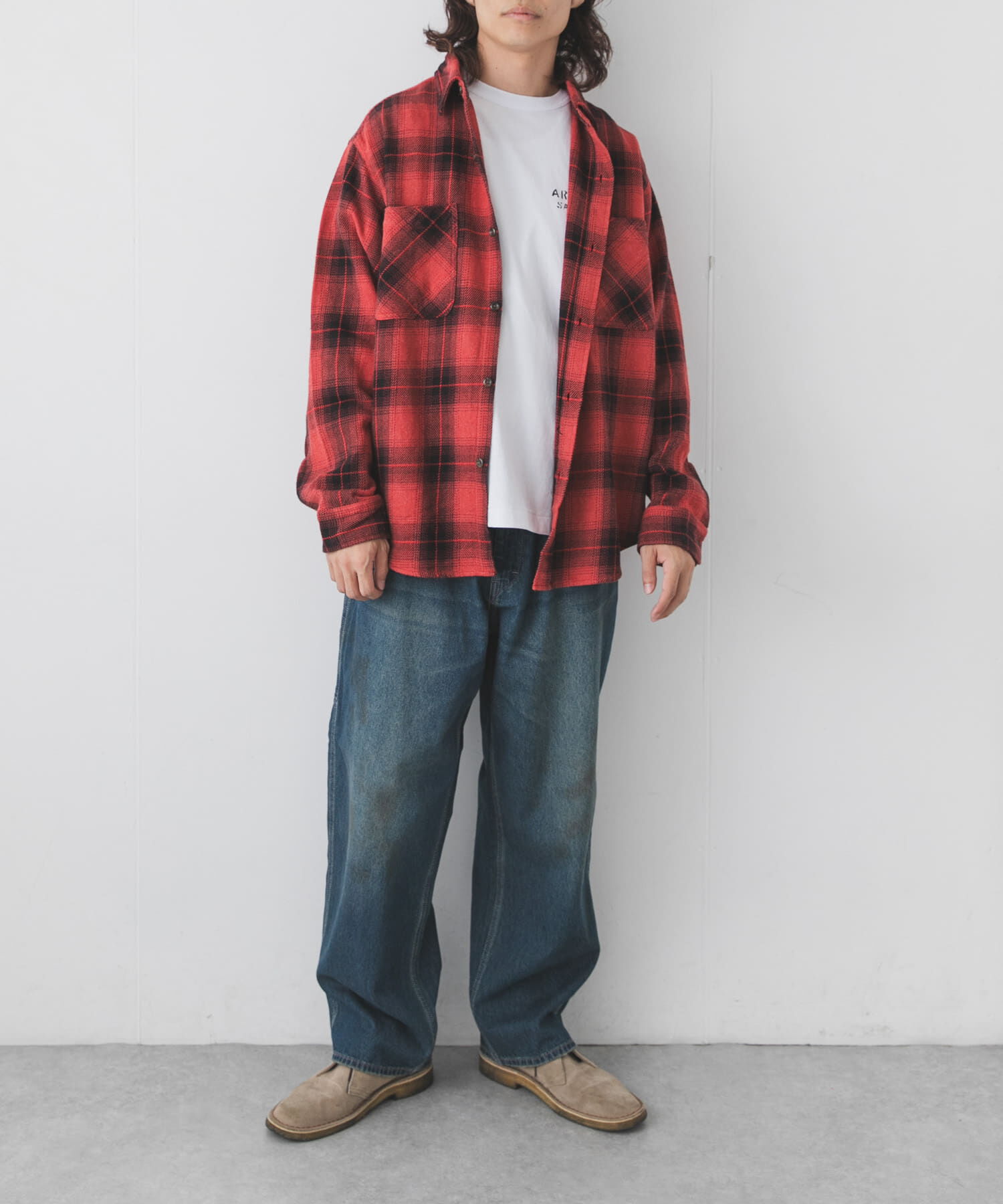Sonny Label 「BIG MAC　CHECK DYE LONG-SLEEVE SHIRTS」|シャツ・ブラウス|