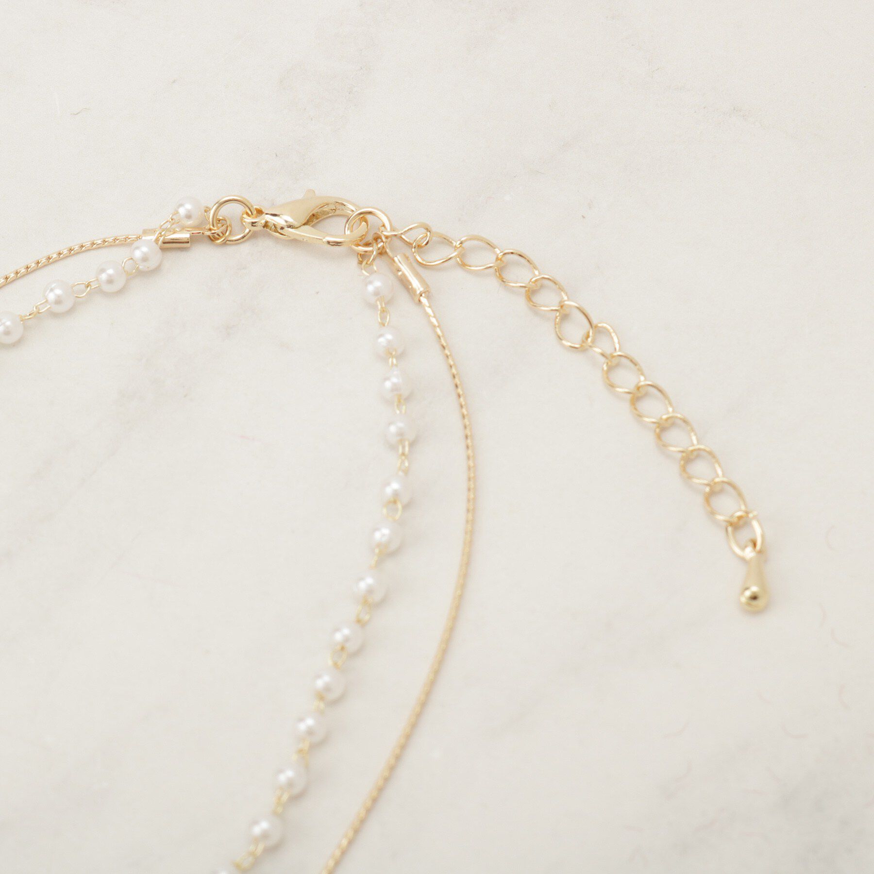 Couture broach「レイヤードパール調ネックレス」|ネックレス|
