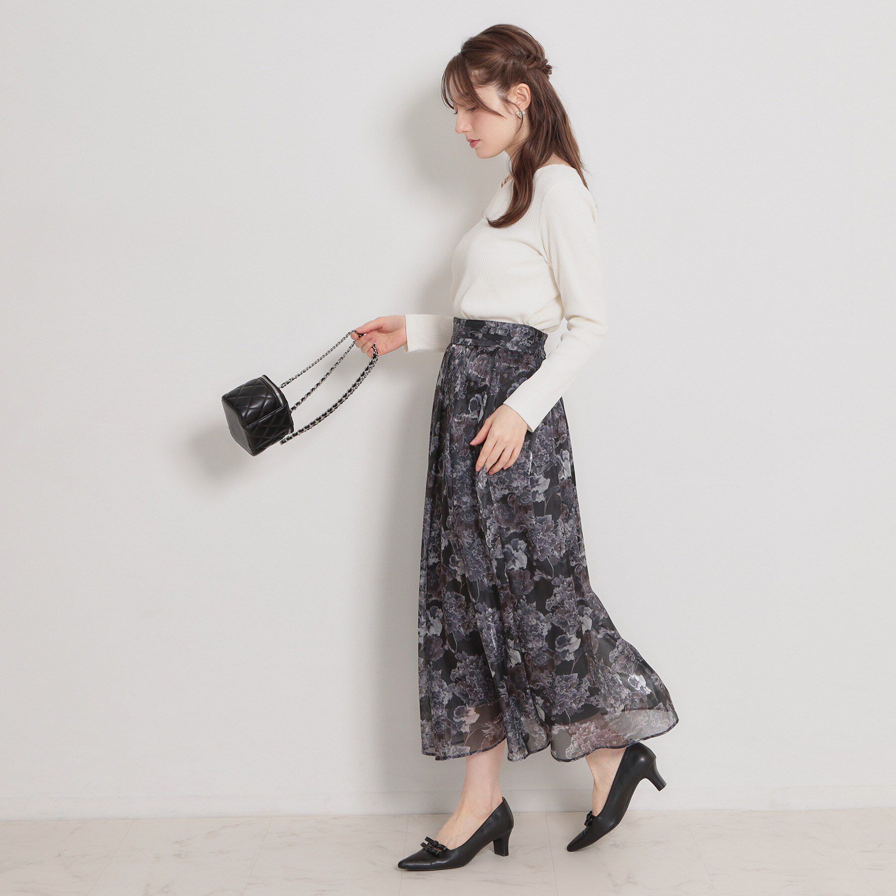 Couture broach「【洗える】ハートネック テレコプルオーバー」|Tシャツ・カットソー|