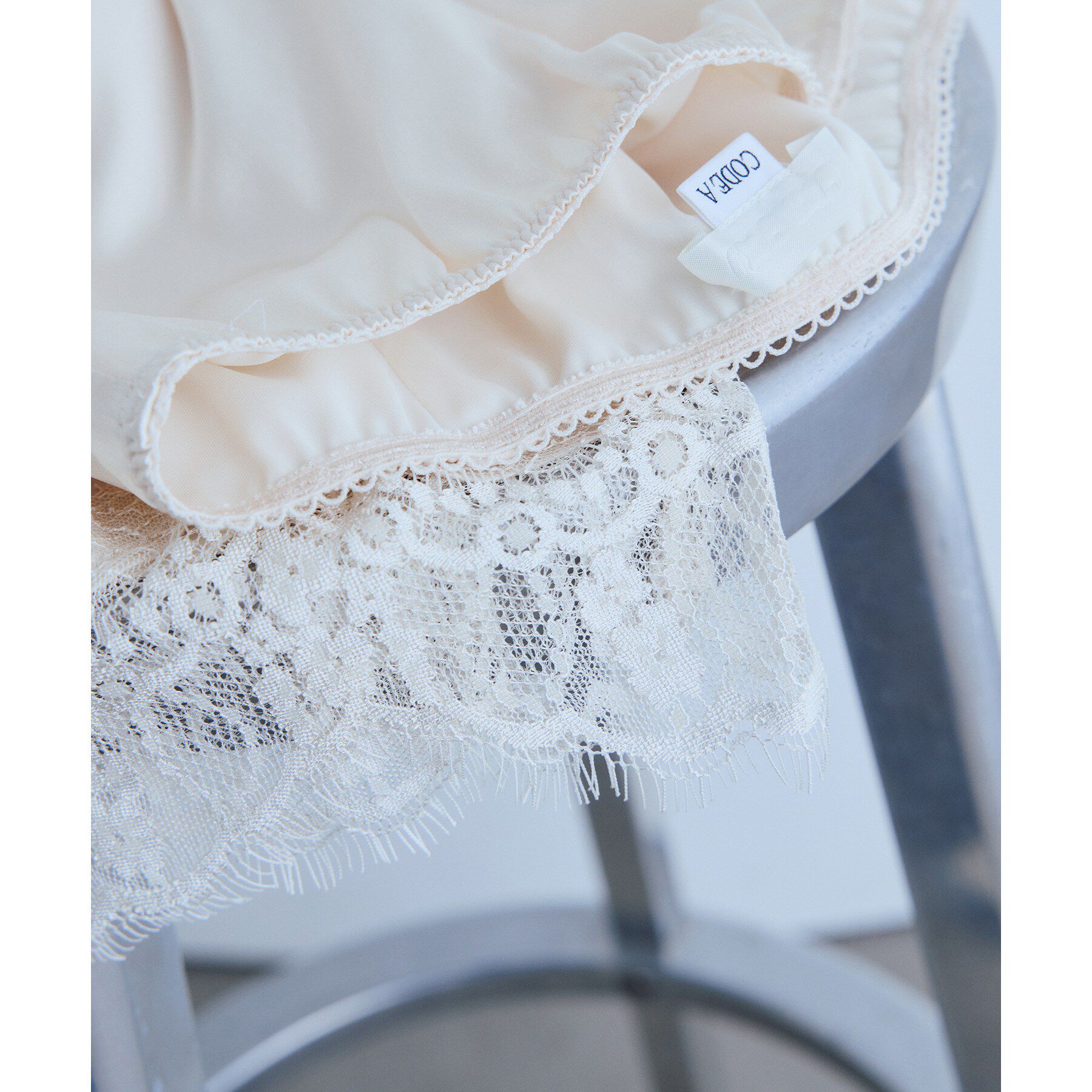 CODE A「UKI UKI＊CODE A｜satin lace skirt」|スカート|
