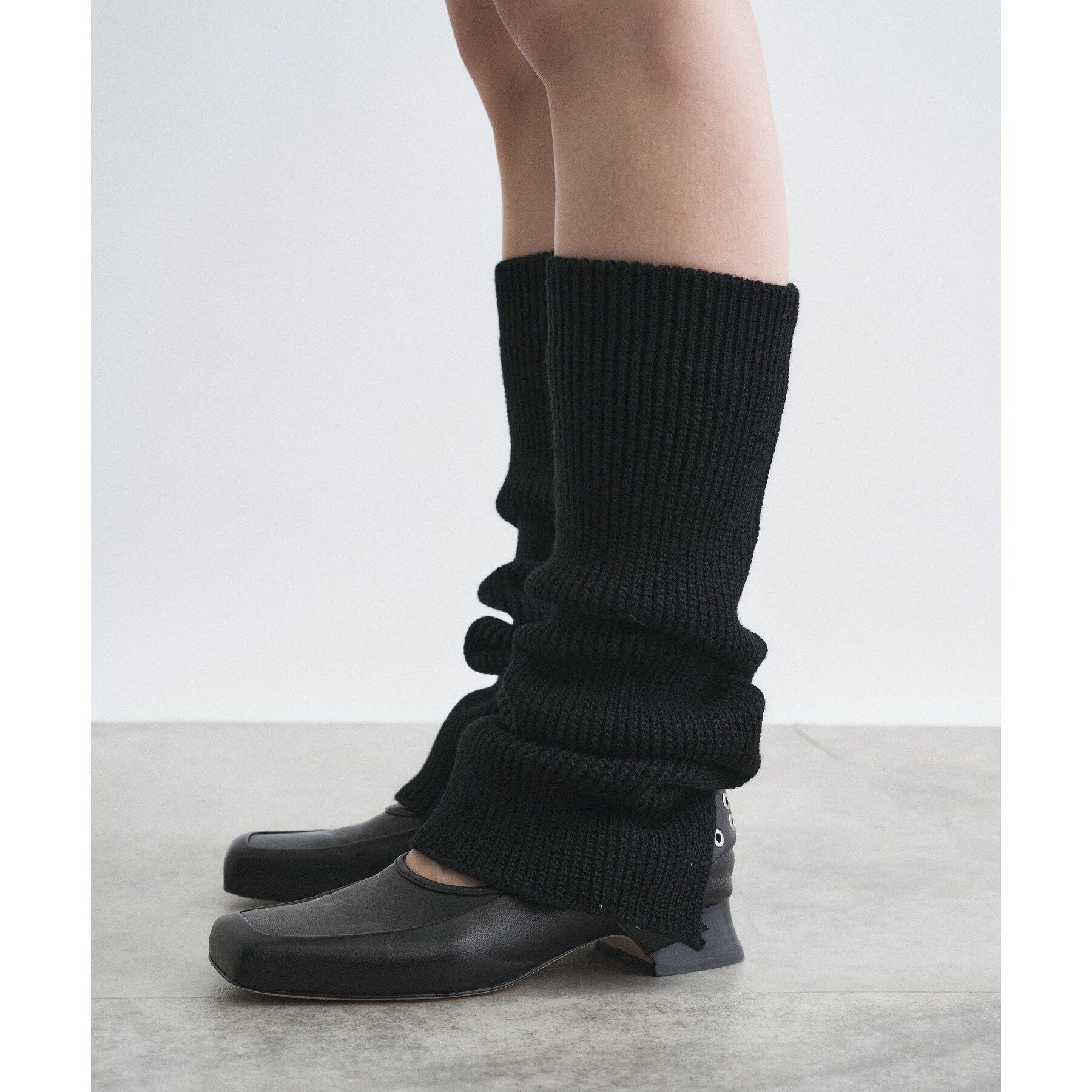 CODE A「piedi nudi｜RIB KNIT LEG WARMER」|レッグウォーマー|