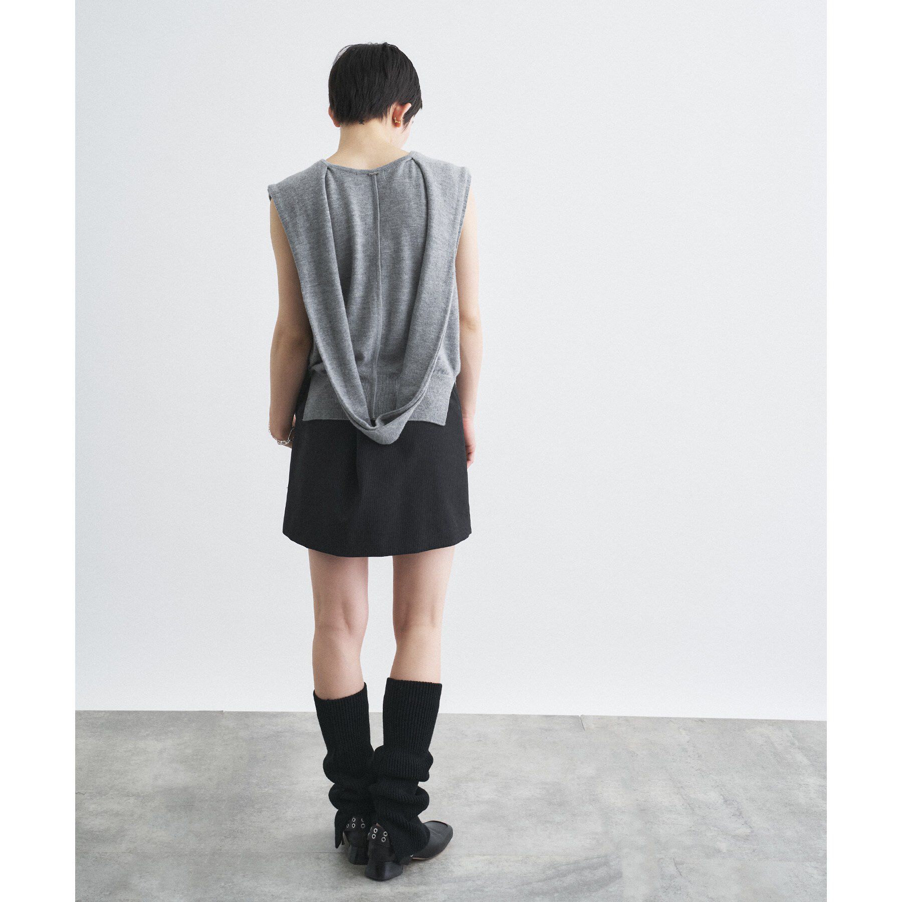 CODE A「piedi nudi｜RIB KNIT LEG WARMER」|レッグウォーマー|