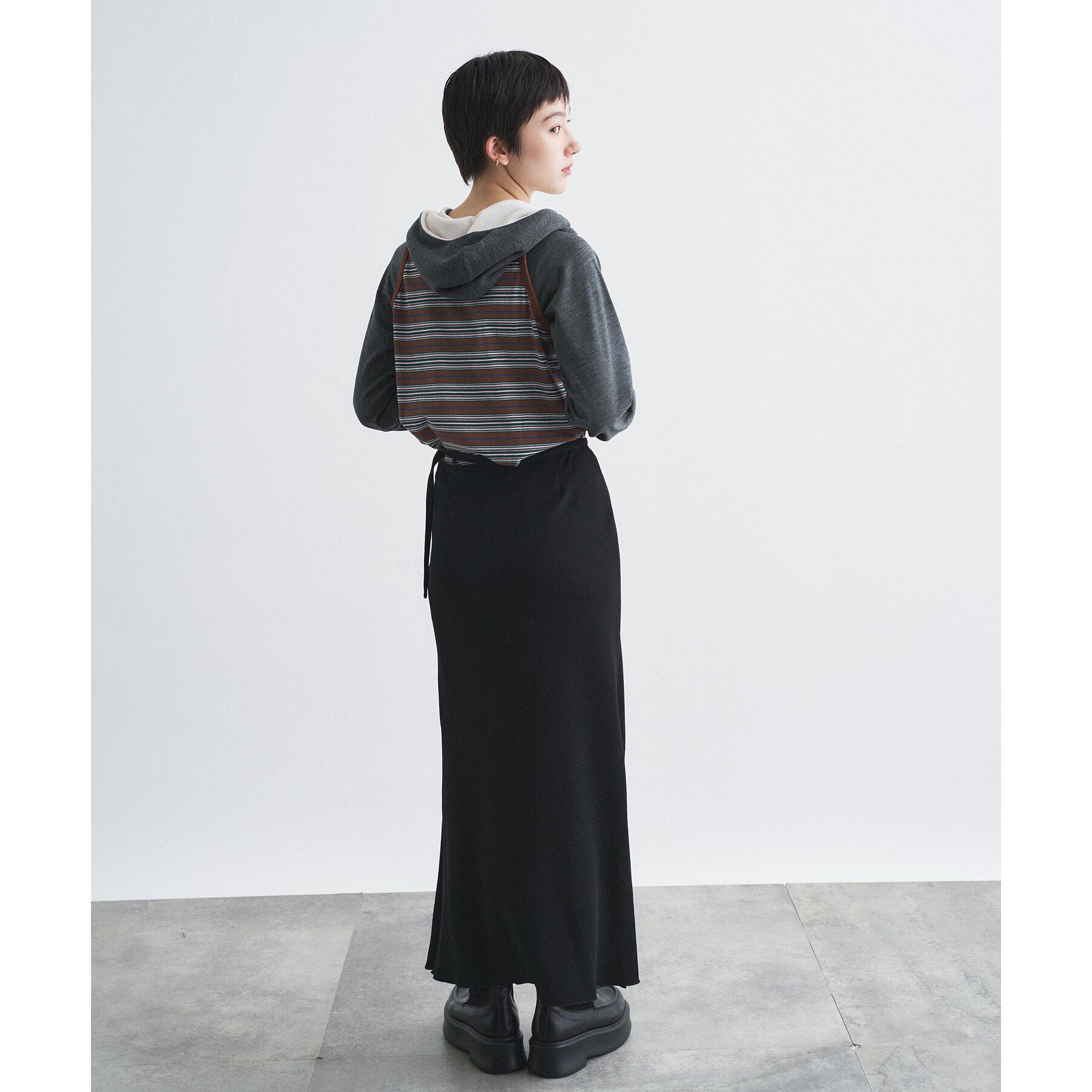 CODE A「Girls department Club｜FINE RIB CAP SCARF」|バンダナ・スカーフ|
