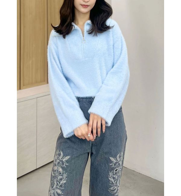 MERCURYDUO「カットワーク刺繍デニムストレートパンツ」|その他|