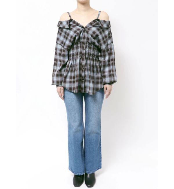 MERCURYDUO「2WAYウエストシャーリングフィットシャツ」|シャツ・ブラウス|