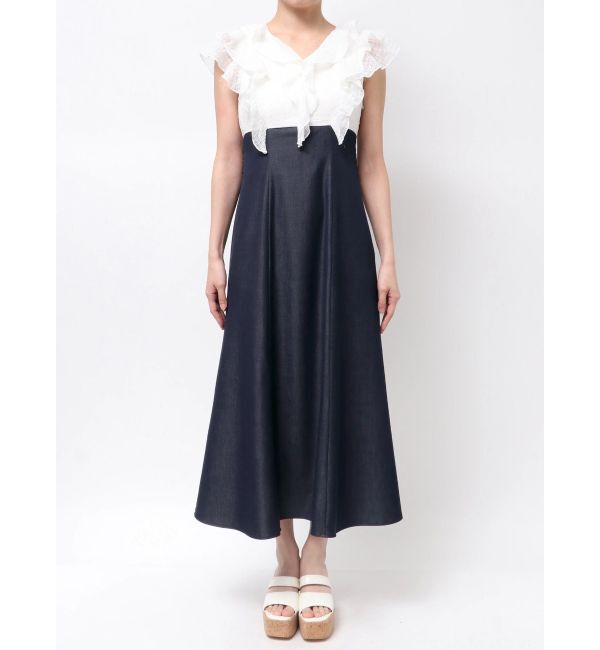 MERCURYDUO「2WAYラッフルブラウスドッキングワンピース」|ワンピース|