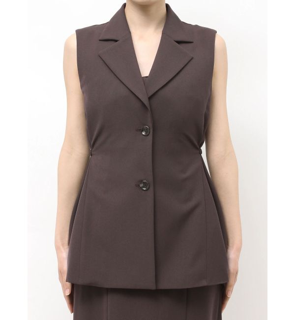 MERCURYDUO「2WAYシルエットフイットアンドフレアジレ」|ベスト・ジレ|