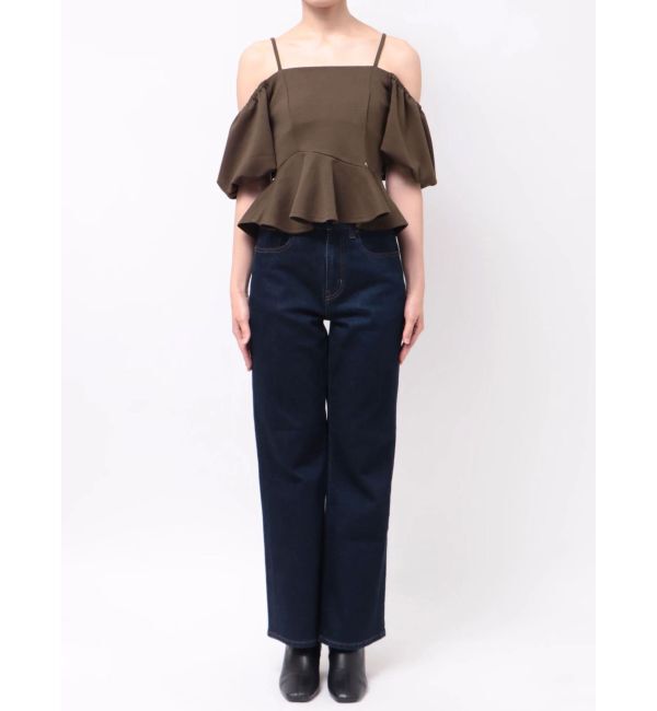 MERCURYDUO「ポンチペプラムバルーンスリーブトップス」|Tシャツ・カットソー|