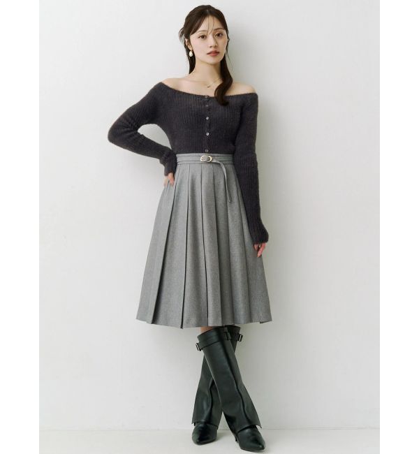 MERCURYDUO「2WAYミニシャギーカーデライクニット」|カーディガン|