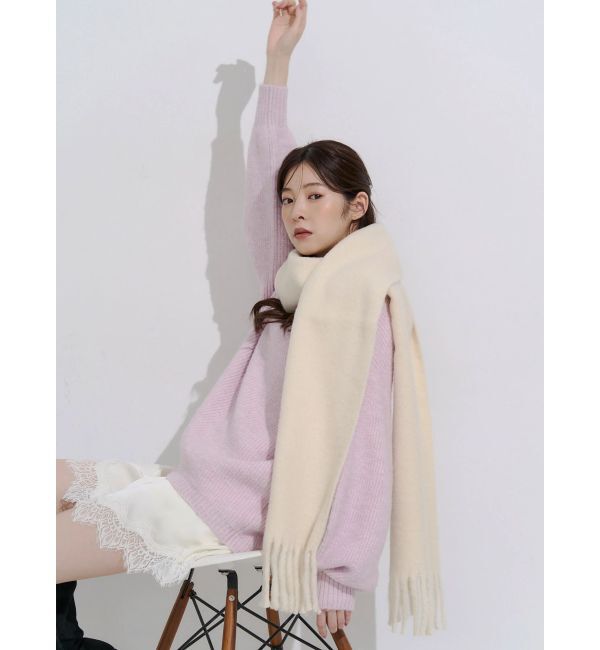 MERCURYDUO「ニット&times;ヘムレースペチセット」|ワンピース|