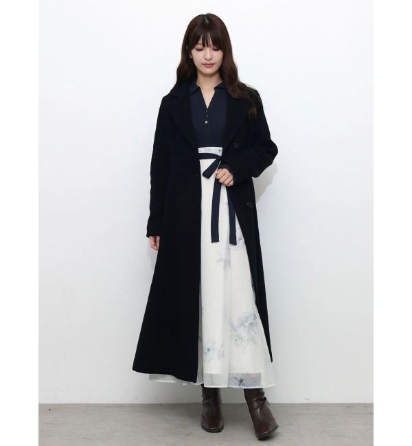 MERCURYDUO「ファー付きフィットアンドフレアコート」|その他|