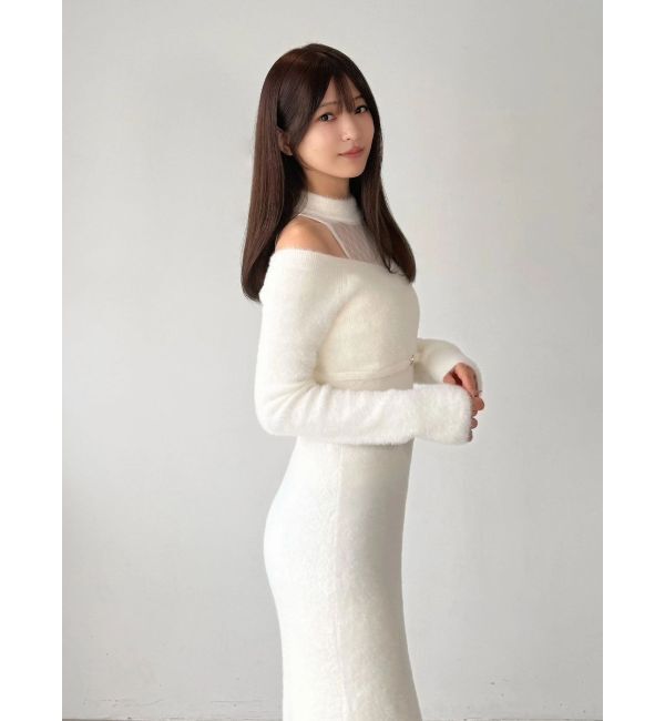 MERCURYDUO「シャギーニットロングワンピース」|ワンピース|