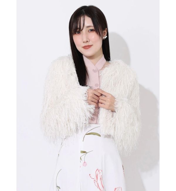 MERCURYDUO「ラメシャギーボレロカーディガン」|カーディガン|