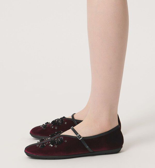 SY UNITED ARROWS「＜SY＞フラワービジューチャイナベルト フラット20&uarr;」|バレエシューズ|