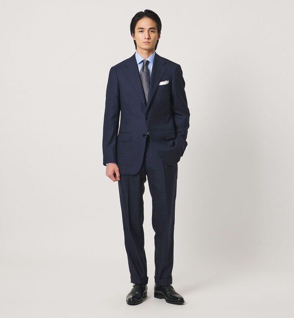 UNITED ARROWS「イージーケア AG  ファンシーチェック セミワイドカラーシャツ 抗菌防臭」|シャツ・ブラウス|