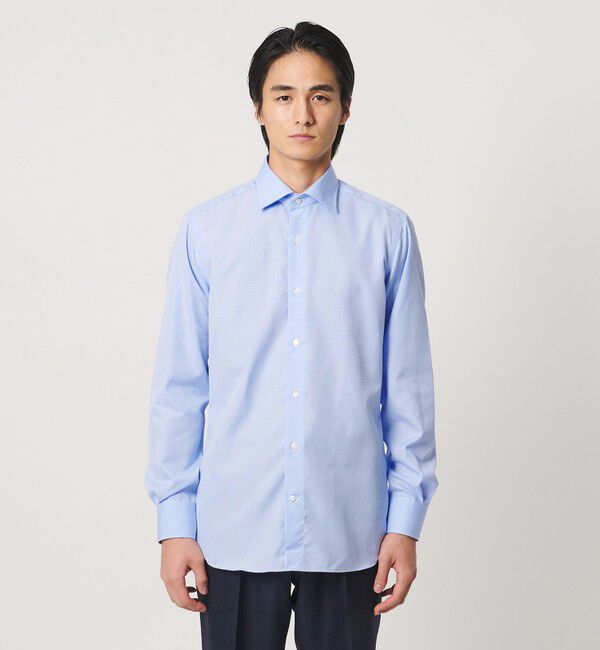 UNITED ARROWS「イージーケア AG  ファンシーチェック セミワイドカラーシャツ 抗菌防臭」|シャツ・ブラウス|