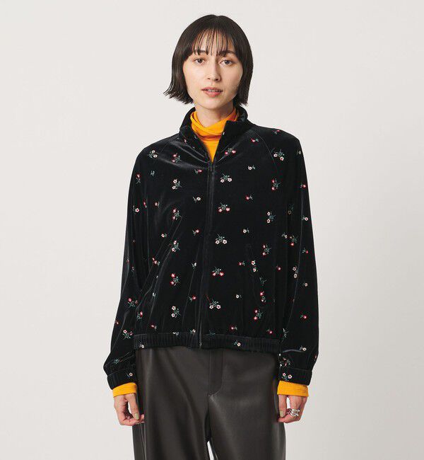 UNITED ARROWS「＜TICCA＞ベロア フラワー トラックジャケット」|スウェット・ジャージ|