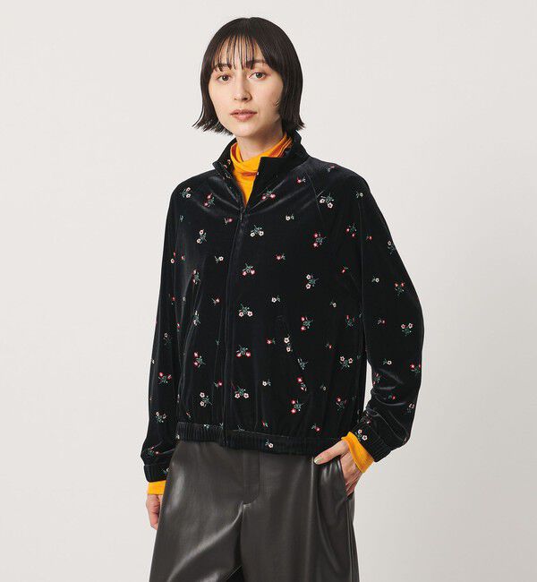 UNITED ARROWS「＜TICCA＞ベロア フラワー トラックジャケット」|スウェット・ジャージ|