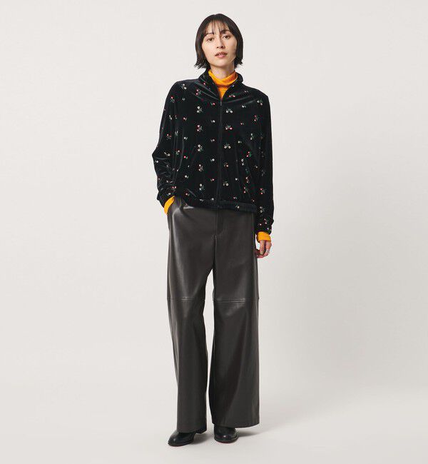 UNITED ARROWS「＜TICCA＞ベロア フラワー トラックジャケット」|スウェット・ジャージ|