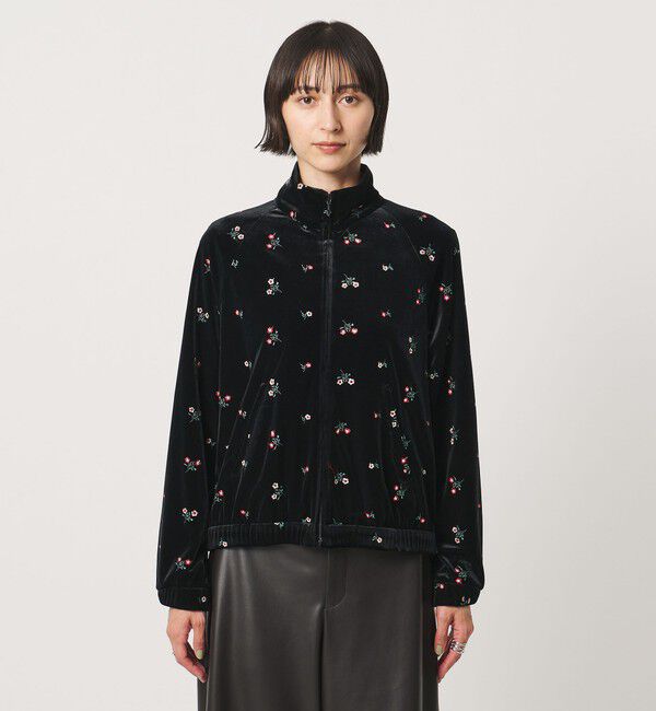 UNITED ARROWS「＜TICCA＞ベロア フラワー トラックジャケット」|スウェット・ジャージ|