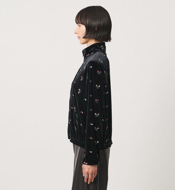 UNITED ARROWS「＜TICCA＞ベロア フラワー トラックジャケット」|スウェット・ジャージ|