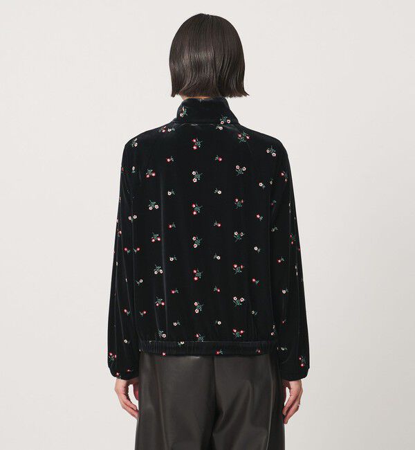 UNITED ARROWS「＜TICCA＞ベロア フラワー トラックジャケット」|スウェット・ジャージ|