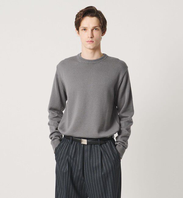 UNITED ARROWS「YAMAGATA ミドルゲージ クルーネック ニット」|ニット・セーター|