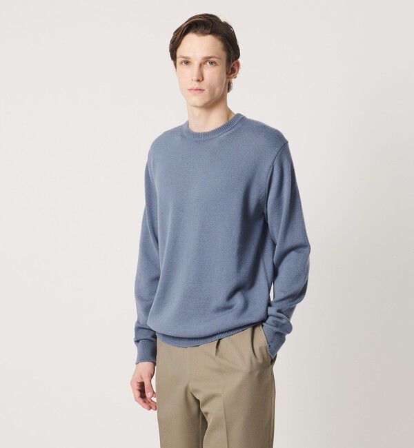 UNITED ARROWS「YAMAGATA ミドルゲージ クルーネック ニット」|ニット・セーター|COBALT