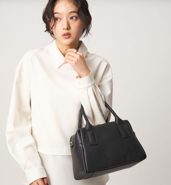 UNITED ARROWS green label relaxing「＜PRATO＞スクエア ボストンバッグ」|ボストンバッグ|BLACK