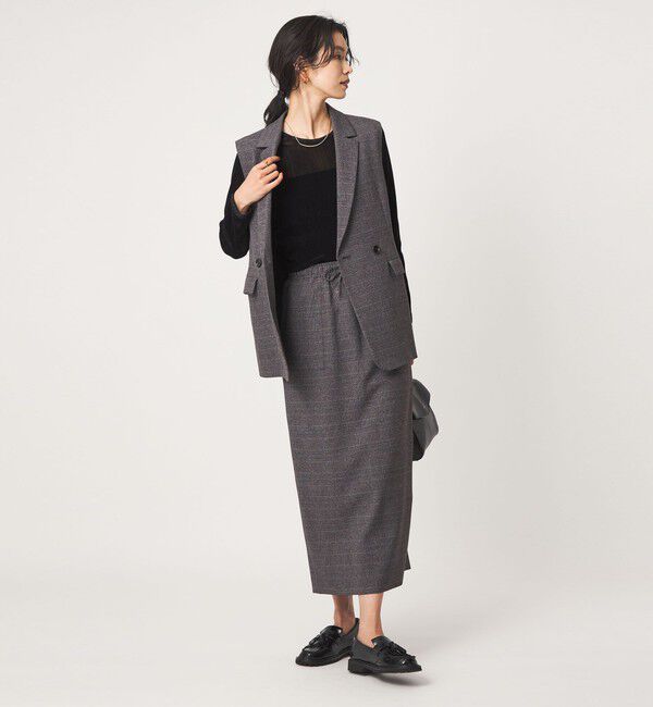 UNITED ARROWS green label relaxing「シアー フロッキー ラメ ロングスリーブ プルオーバー」|Tシャツ・カットソー|