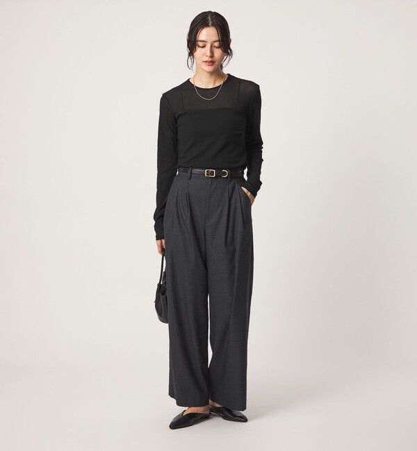 UNITED ARROWS green label relaxing「チュール シアー クルーネック プルオーバー カットソー」|Tシャツ・カットソー|