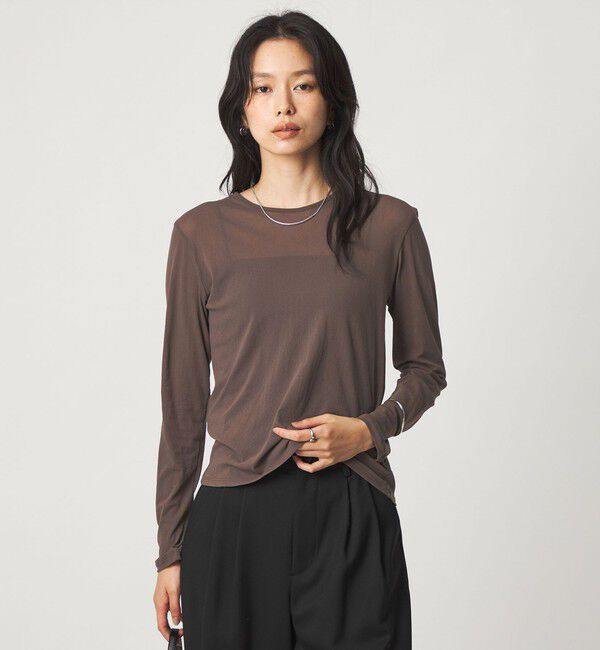 UNITED ARROWS green label relaxing「チュール シアー クルーネック プルオーバー カットソー」|Tシャツ・カットソー|