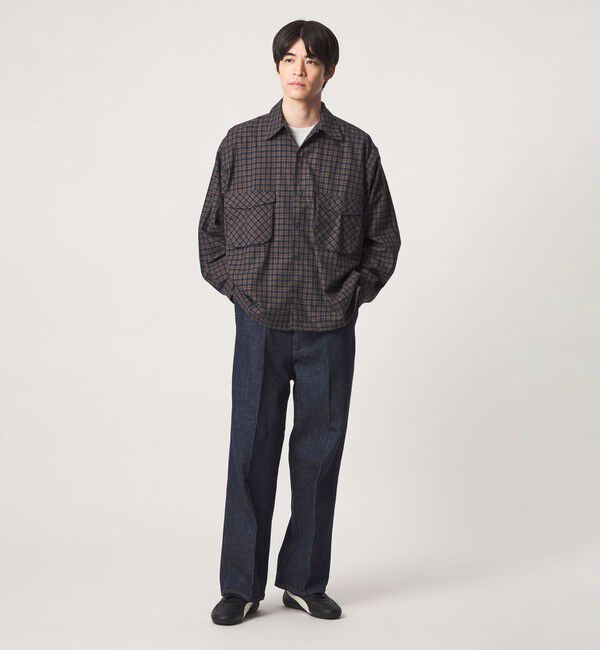 UNITED ARROWS green label relaxing「ワイド ストレート デニム スラックス パンツ W5」|デニム|