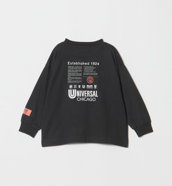 UNITED ARROWS green label relaxing「【別注】＜UNIVERSAL OVERALL＞グラフィック ロングスリーブ Tシャツ / キッズ 110cm-130cm」|Tシャツ・カットソー|BLACK